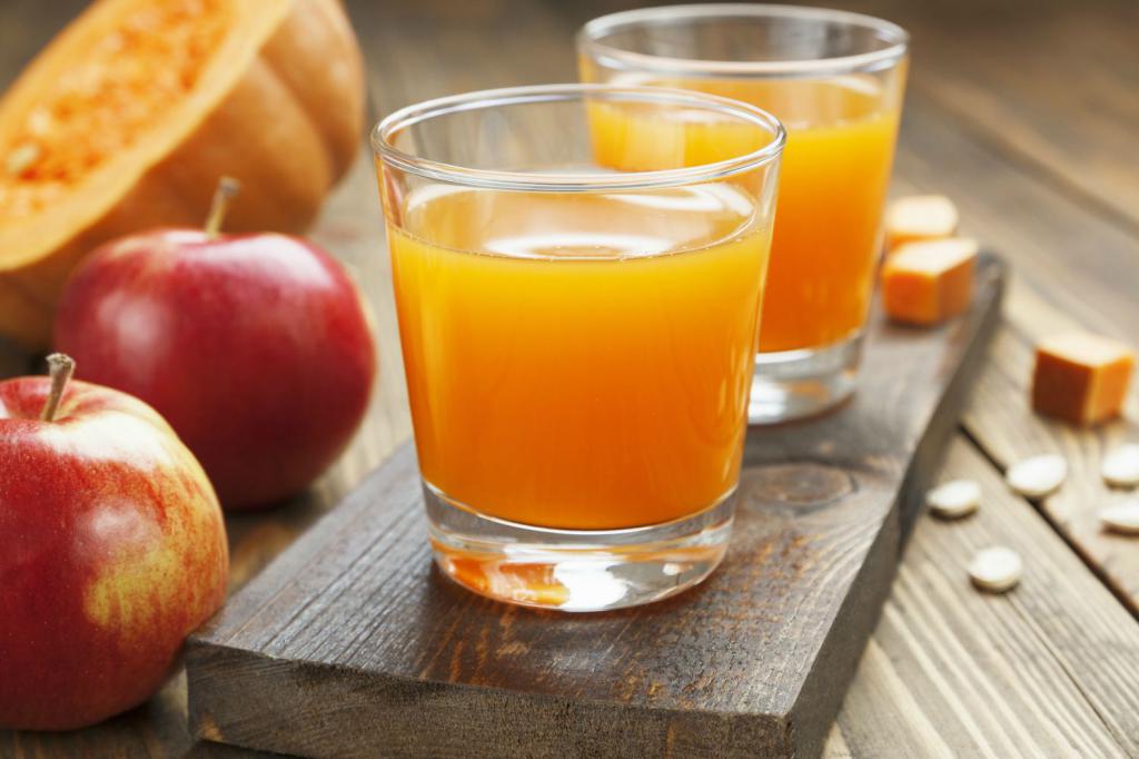 Сок из тыквы и яблок